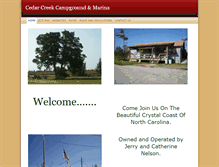 Tablet Screenshot of cedarcreekcampgroundandmarina.com